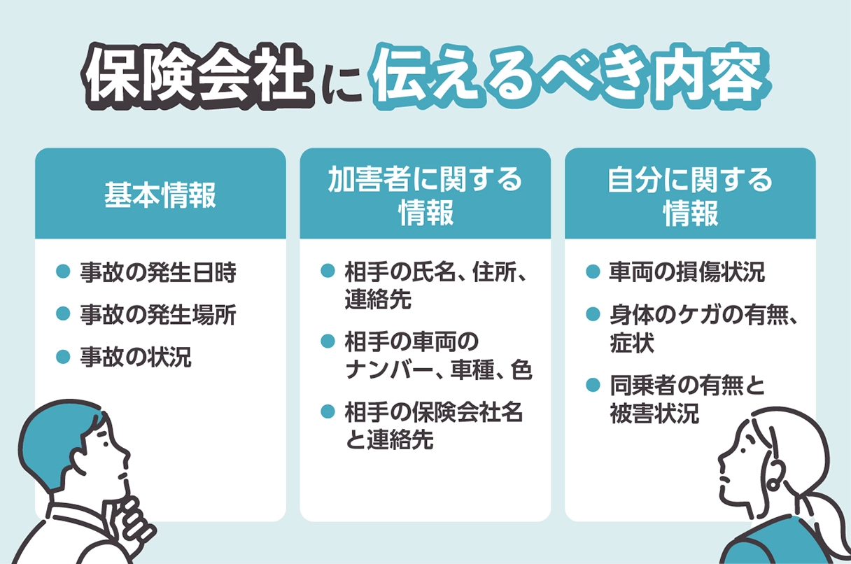 保険会社に伝えるべき内容