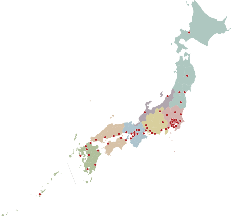 拠点地入り日本地図
