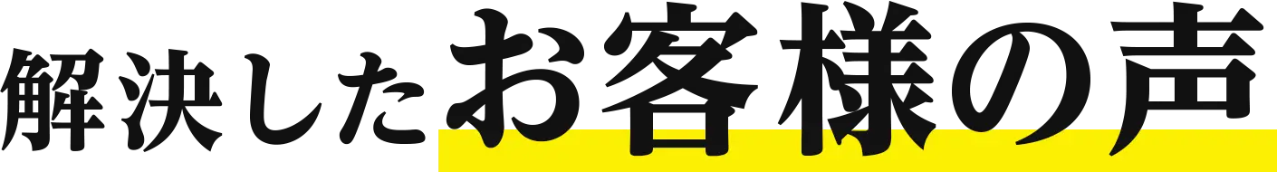 解決したお客様の声