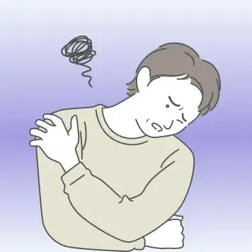 肩の痛みに悩む男性